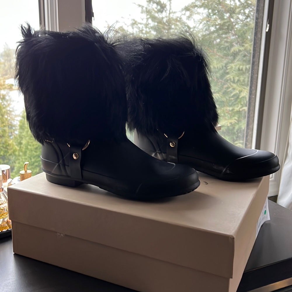 Burberry rain boots